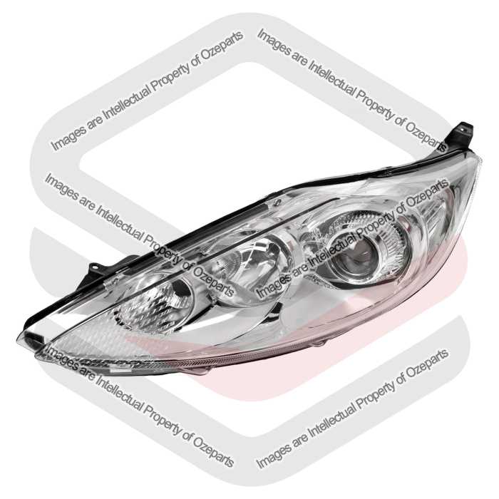 TYC Fits Ford Fiesta WS Hatch Zetec Vin WF0 2008~2012 | Headlight Head Light Front Lamp (Chrome Projector) | LH LHS Left Hand (Passenger Side)
