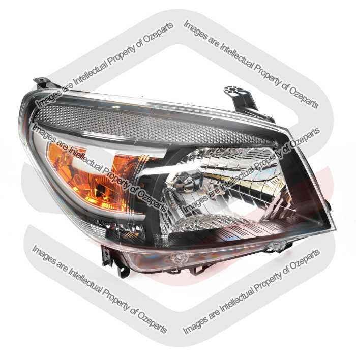 TYC Fits Ford Ranger PK Ute 2009~2011 | Headlight Head Light Front Lamp (Black) | RH RHS Right Hand (Driver Side)