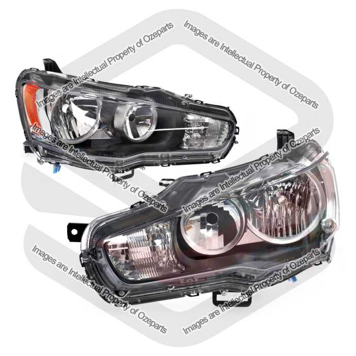 Set Pair LH+RH Head Light Lamp For Mitsubishi Lancer CJ Sedan & Hatch 2007~2015