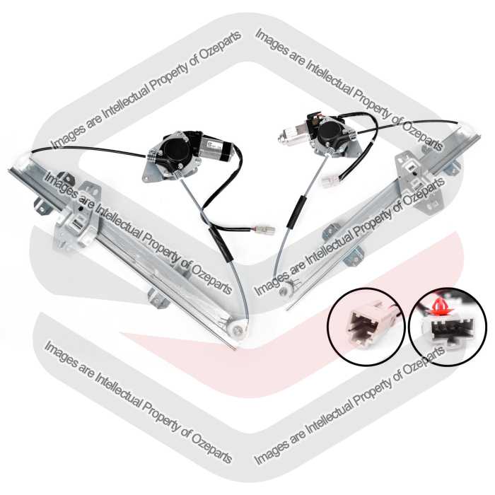 Ozeparts Fits Honda Civic EK 1995~2001 4 Door Sedan | FRONT Electric Power Door Window Regulators | Pair of LH Left Hand + RH Right Hand