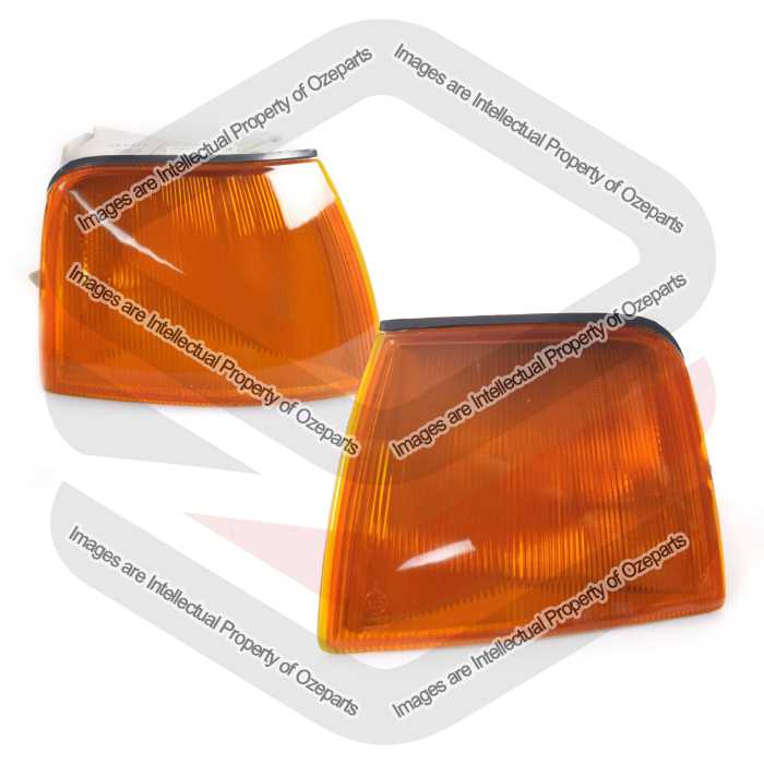 TYC Fits Ford Falcon EA EB ED 1988~1994 | Corner Lights Indicator Lamps (Amber Lens) | Pair of LH Left Hand (Passenger) + RH Right Hand (Driver)