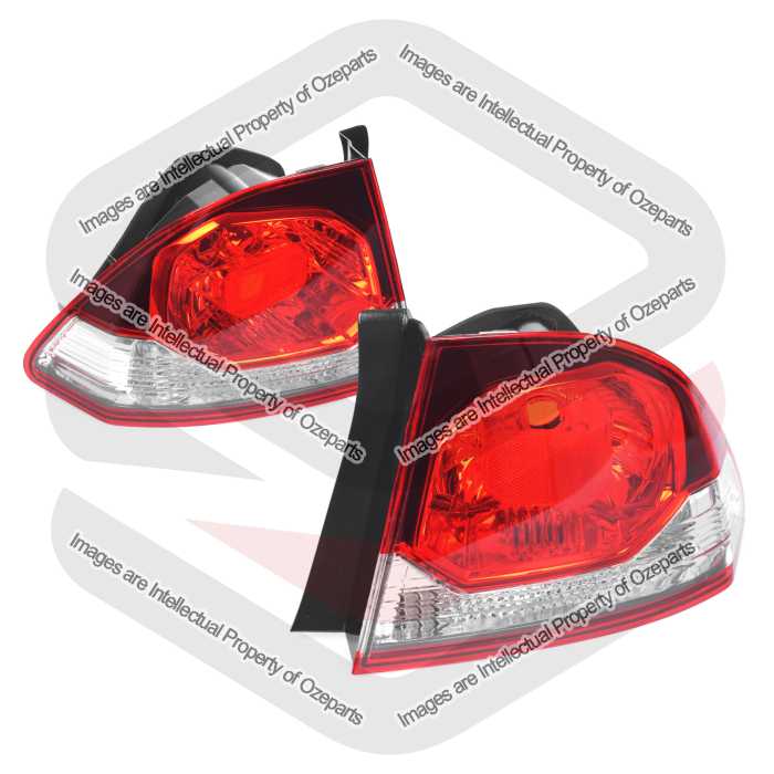 TYC Fits Honda Civic 4 Door Sedan FD Series 2 2009~2012 | Taillights Tail Lights Rear Lamps | Pair of LH LHS Left Hand + RH RHS Right Hand