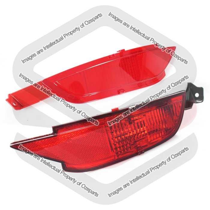 TYC Fits Ford Fiesta WS WT WZ 2008~2018 | Rear Outer Bumper Bar Reflector Lights Lamps | Pair of LH LHS Left Hand + RH RHS Right Hand