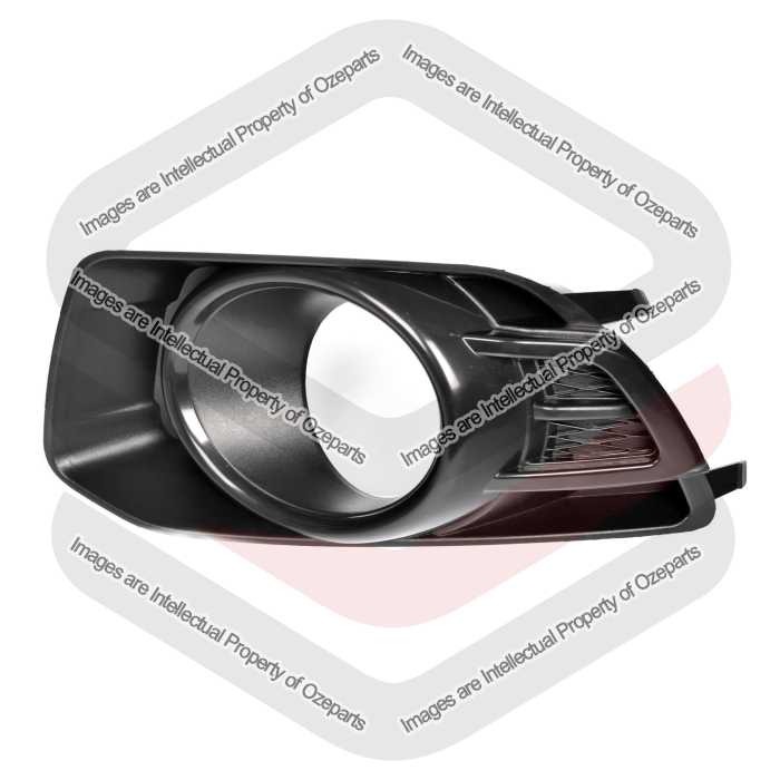 Ozeparts Fits Ford Falcon FG Series 2 MK2 MKII 2011~2014 XR6 XR8 | Fog Light Lamp Bezel Foglight Cover (Black) | LH LHs Left Hand (Passenger Side)