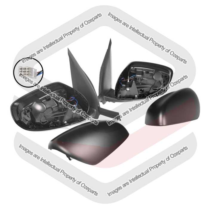 Pair LH+RH Electric Door Mirror (Black) 3 Pins For Suzuki Swift AZ Series 16~On