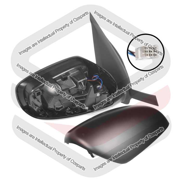 RH Right Electric Door Mirror (Black) 3 Pins For Suzuki Swift AZ Series 16~On