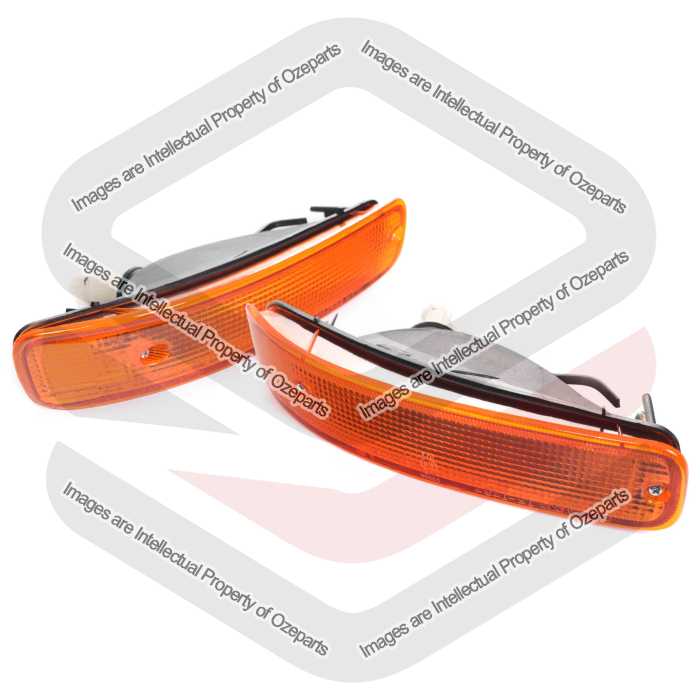 Pair LH+RH Bar Light Indicator Lamp Amber For Toyota Corolla AE92 AE94 1991~1994