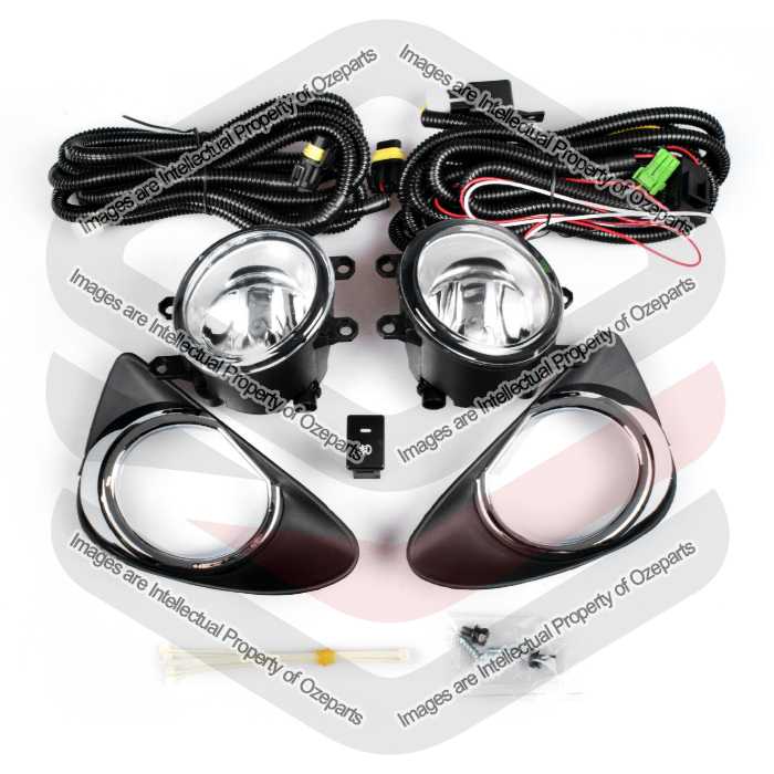 Full Set Fog Light Driving Lamp KIT For Toyota Yaris Hatch YR YRS YRS 11~14