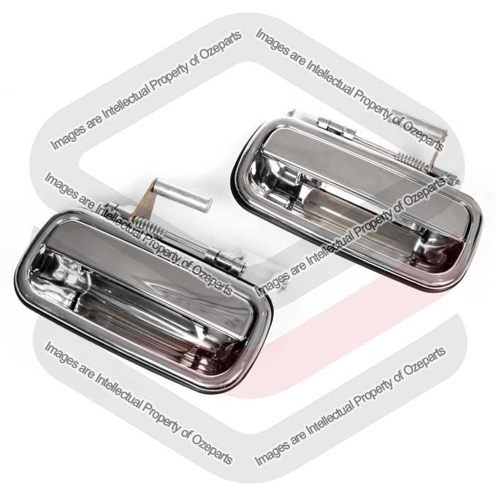 Pair LH+RH REAR Outer Door Handle Chrome For Toyota Prado Series J95 1996~2002