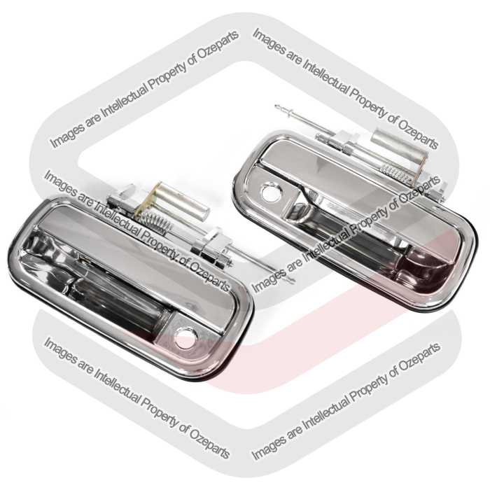 Pair LH+RH FRONT Outer Door Handle Chrome For Toyota Prado Series J95 1996~2002