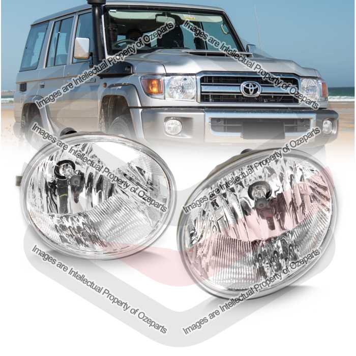 Full Set Fog Light Spot Driving Lamp KIT For Toyota Landcruiser 70 Series 07~16