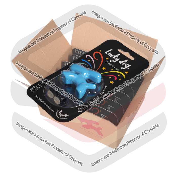 Ozeparts 6 x HAPPY DOG Squash Marine (Blue) Air Freshener Diffuser Fragrance For Car Truck Taxi Van Home
