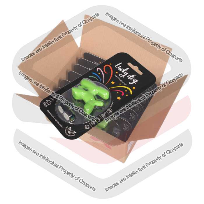 Ozeparts 6 x HAPPY DOG Love Tulipe (Green) Air Freshener Diffuser Fragrance For Car Truck Taxi Van Home