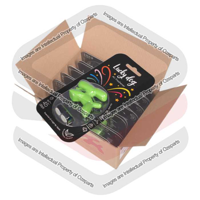Ozeparts 12 x HAPPY DOG Love Tulipe (Green) Air Freshener Diffuser Fragrance For Car Truck Taxi Van Home