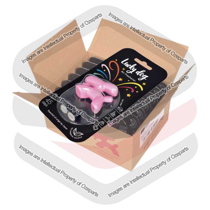 Ozeparts 6 x HAPPY DOG Black Opium (Pink) Air Freshener Diffuser Fragrance For Car Truck Taxi Van Home