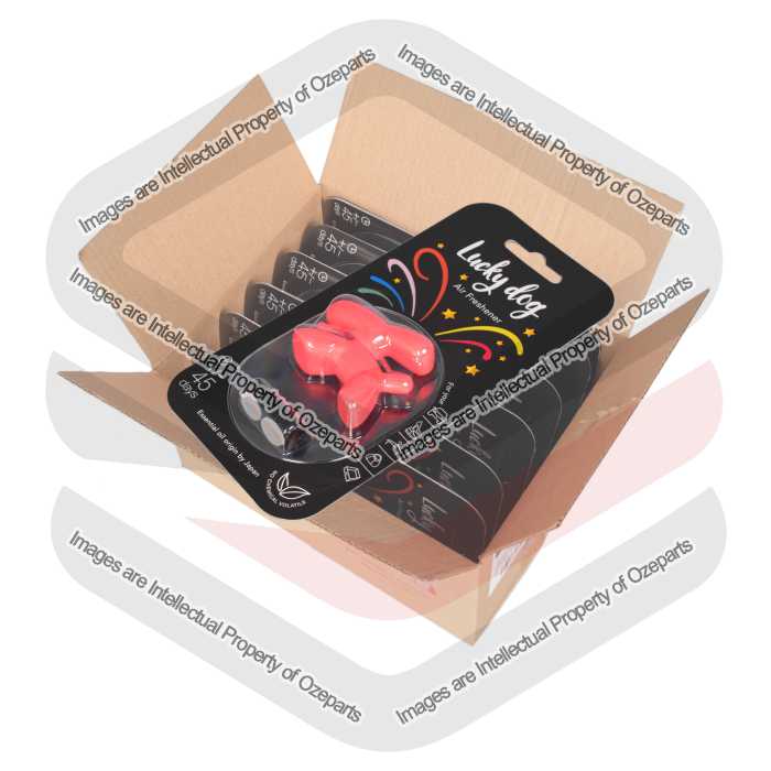 Ozeparts 6 x HAPPY DOG Lucky Fairy (Red) Air Freshener Diffuser Fragrance For Car Truck Taxi Van Home
