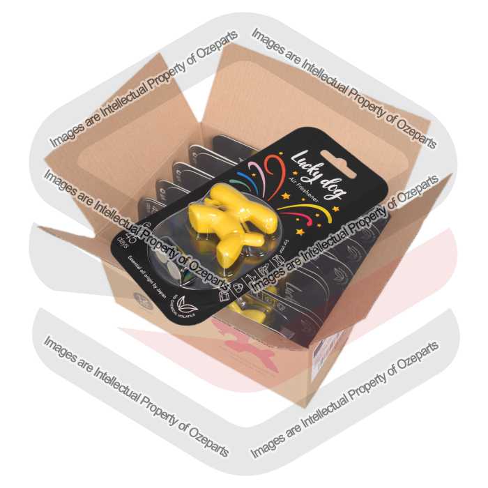 Ozeparts 12 x HAPPY DOG Doson (Yellow) Air Freshener Diffuser Fragrance For Car Truck Taxi Van Home