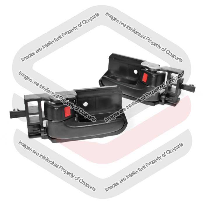 Pair LH+RH Inner Door Handle Front or Rear Black For Toyota Hiace / Corolla / Hi