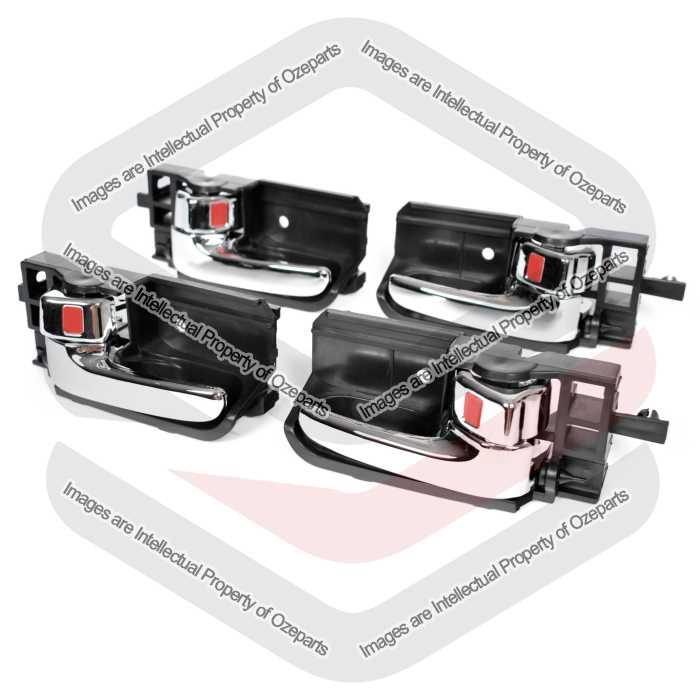 Set of 4 Pcs Inner Door Handle Chrome For Toyota Hiace / Corolla / Hilux