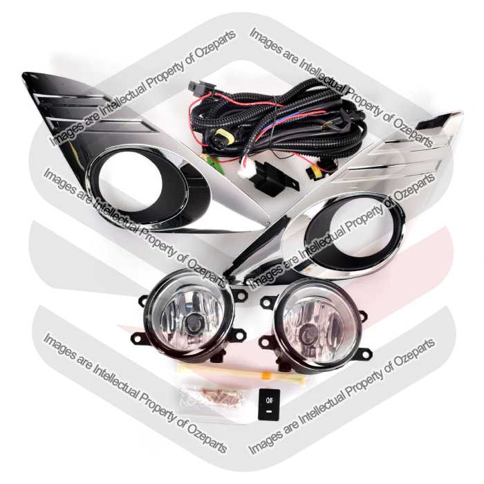 Full Set Fog Light Driving Lamp Chrome For Toyota Camry ASV50 Series 1 2011~2015