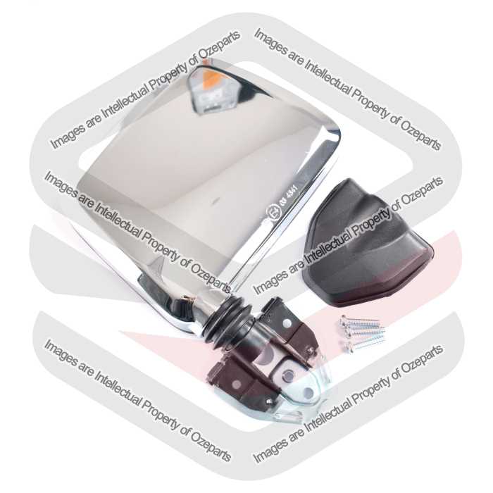 TYC Fits Nissan Navara Ute D21 1986~1997 | Manual Door Mirror (Door Skin Mount) (Chrome) | LH LHS Left Hand (Passenger Side)
