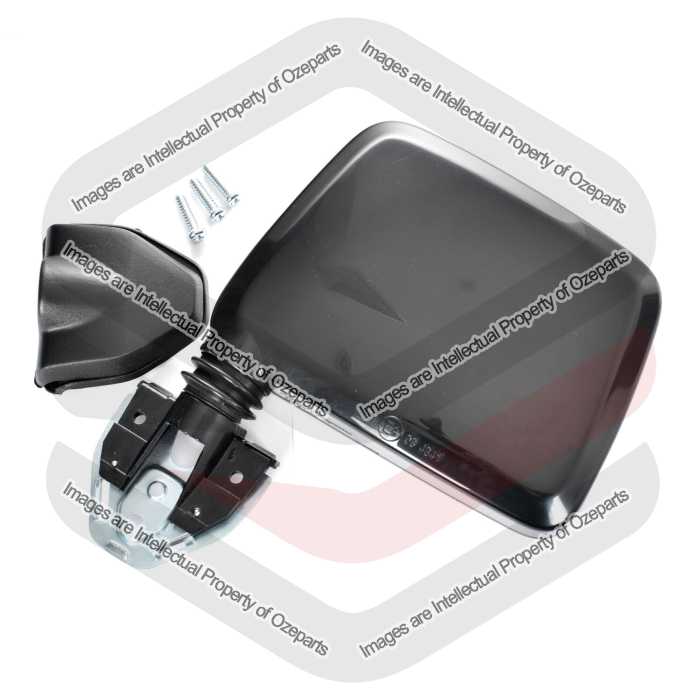 TYC Fits Nissan Navara Ute D21 1986~1997 | Manual Door Mirror (Door Skin Mount) (Black) | LH LHS Left Hand (Passenger Side)