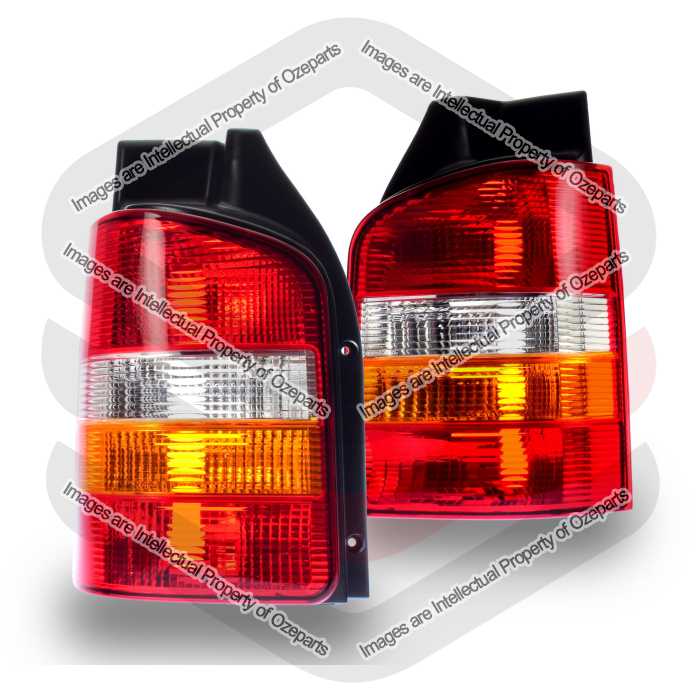 Pair LH+RH Tail Light Lamp (RCA) For Volkswagen VW Transporter T5 04~09 BarnDoor