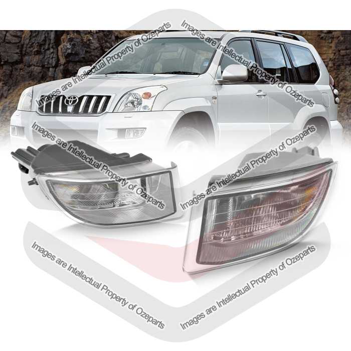 Full Set Fog Light Spot Driving Lamp KIT For Toyota Landcruiser Prado J120 02~09