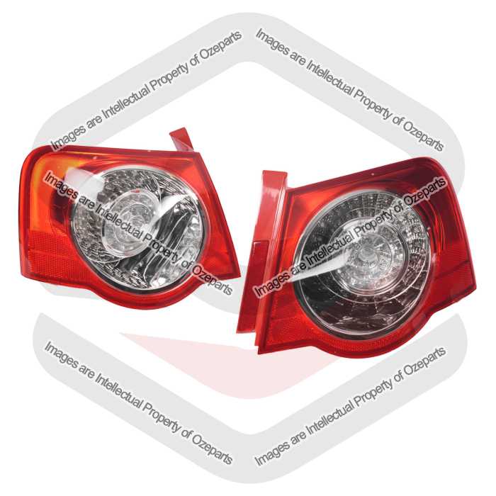 Set Pair LH+RH Tail Light Lamp LED For Volkswagen VW Passat Sedan B6 05~10