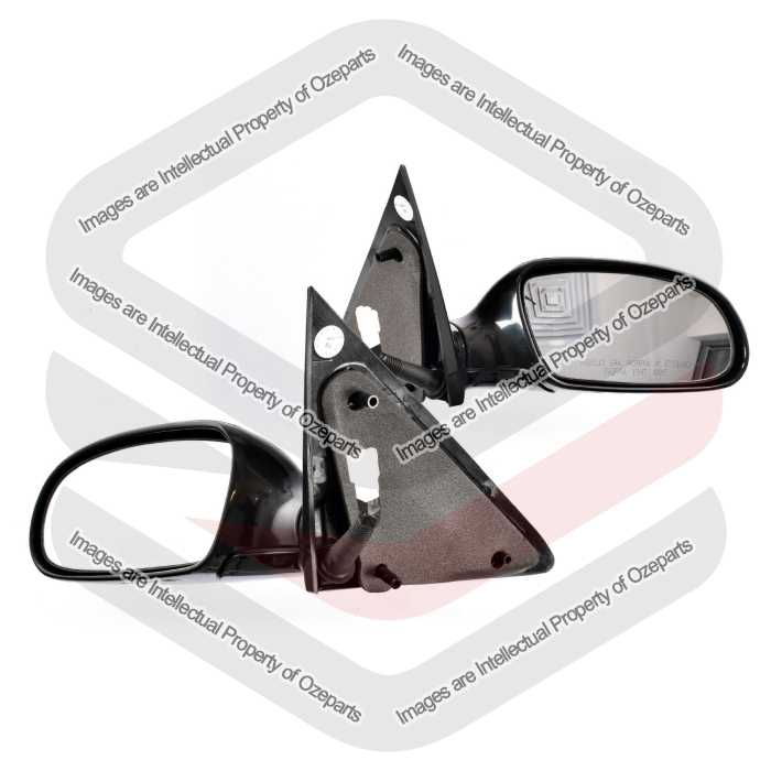 TYC Fits Ford Fairlane NF NL / LTD DF DL 93~98 | Electric Power Door Mirrors (Gloss Black) | Pair of LH Left Hand (Passenger) + RH Right Hand (Driver)