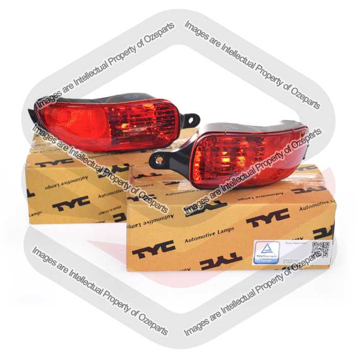 Set Pair LH+RH Rear Bar Light Fog Lamp Reflector For Holden Barina XC 2001~2003