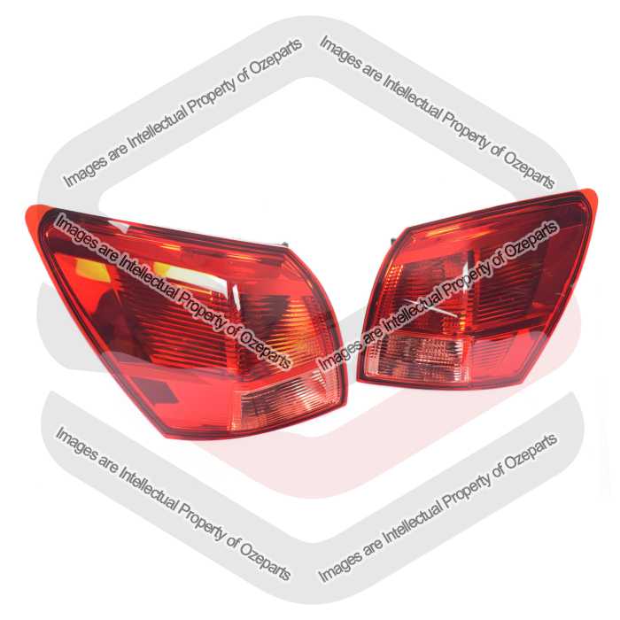 TYC Fits Nissan Qashqai Dualis J10 Series 1 2007~2009 | Taillights Tail Lights Rear Lamps | Pair of LH Left Hand (Passenger) + RH Right Hand (Driver)