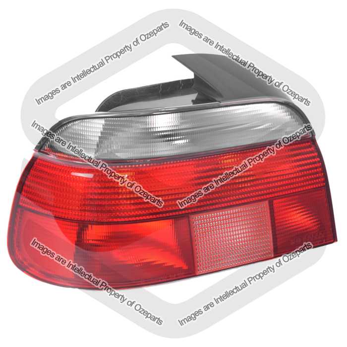TYC Fits BMW 5 Series E39 Series 1 Sedan 1996~2001 |Taillight Tail Light Rear Lamp (Clear) | LH LHS Left Hand (Passenger Side)