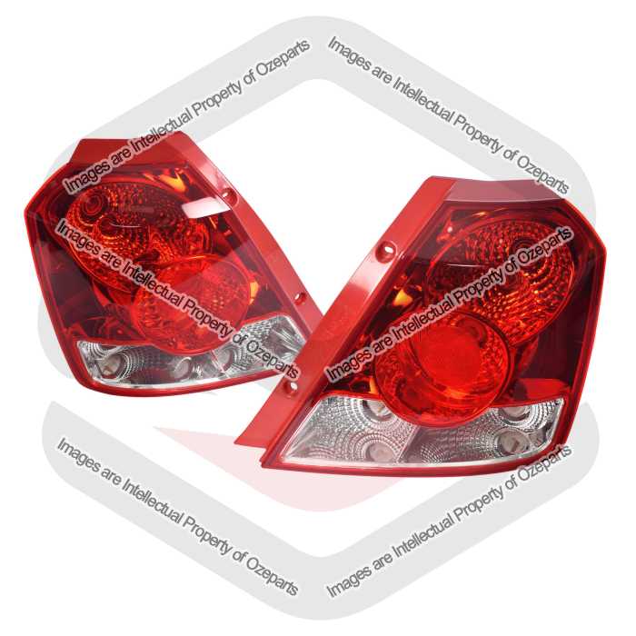 Pair LH+RH Tail Light Lamp For Holden Barina TK Hatch / Daewoo Kalos Hatch
