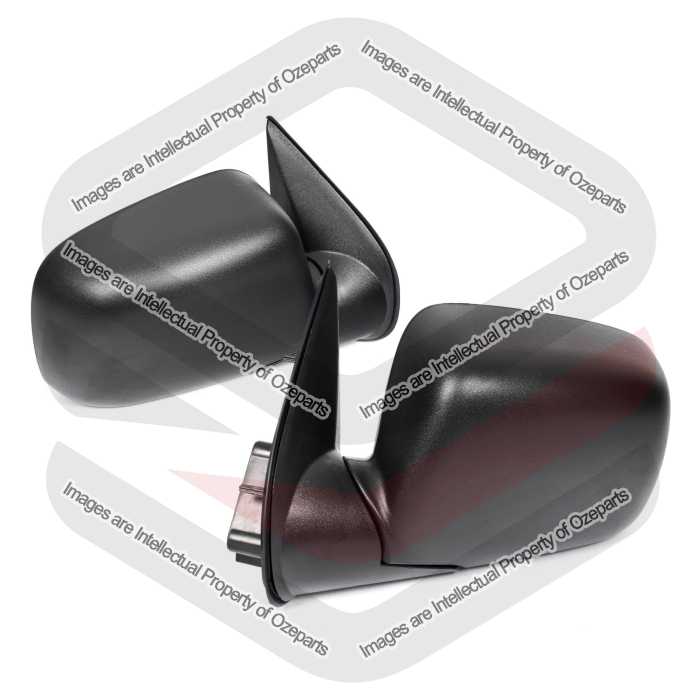 Door Mirror  Manual  (No Flasher Black) (SET LH+RH)