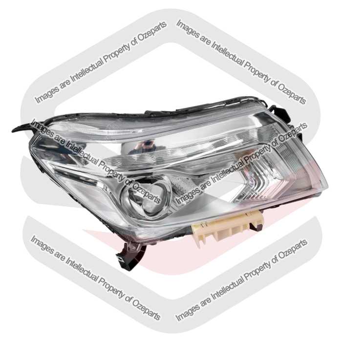 Ozeparts Fits Nissan Navara D23 NP300 ST STX (Vin MNT) 2015 | Headlight Head Light Front Lamp (LED Projector) Manual Adjuster | RH Right Hand