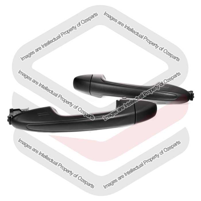 Door Handle Outer (Black)  Rear (Set LH+RH)