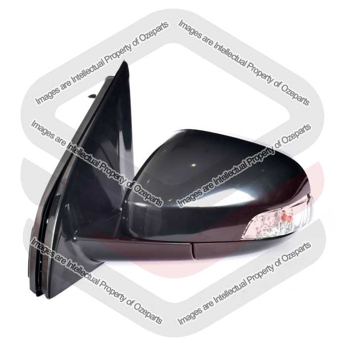 Door Mirror Assembly Electric (With Light)   - 7 Pin With Temp Sensor