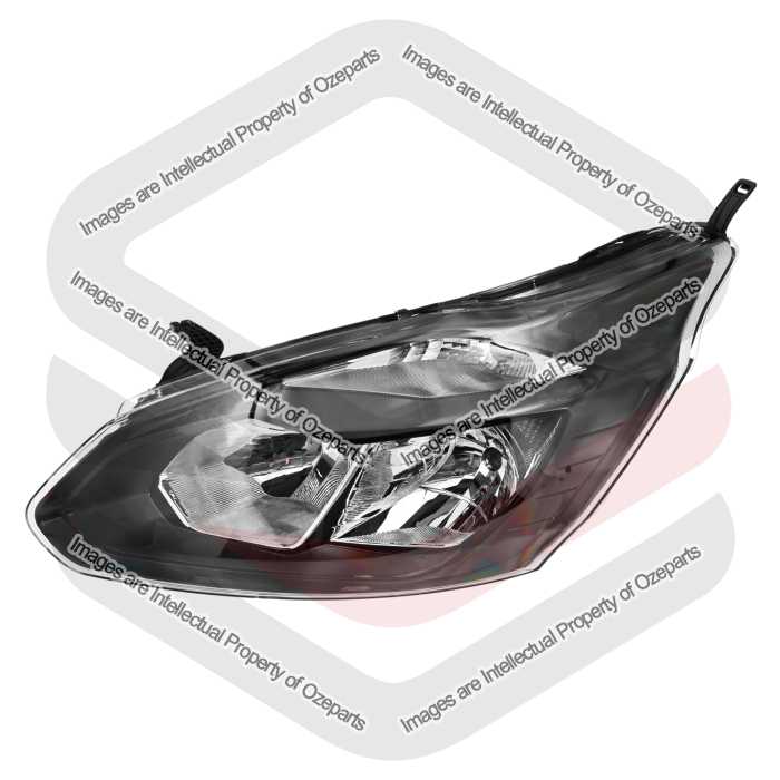 Head Light AM (Transit Custom) - Black Ozeparts