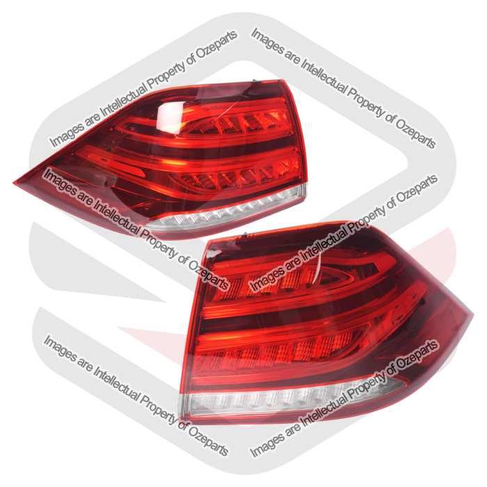 Set Pair LH+RH Tail Light Rear Lamp LED For Mercedes Benz GLE W166 2015~2018