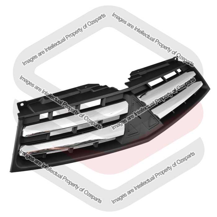Grille AM (2 Horizontal Bar) (Chrome / Black)