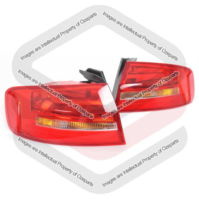 TYC Fits Audi A4 Sedan B8 2012~2016 | Taillights Tail Lights Rear Lamps (Non LED Type) | Pair of LH LHS Left Hand + RH RHS Right Hand
