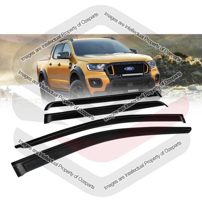 Door Window Visors (SET 4) - Dual Cab