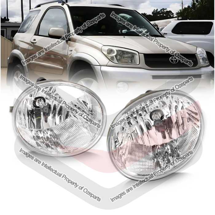 Full Set Fog Light Spot Driving Lamp KIT For Toyota RAV4 20 Series 2 2003~2005