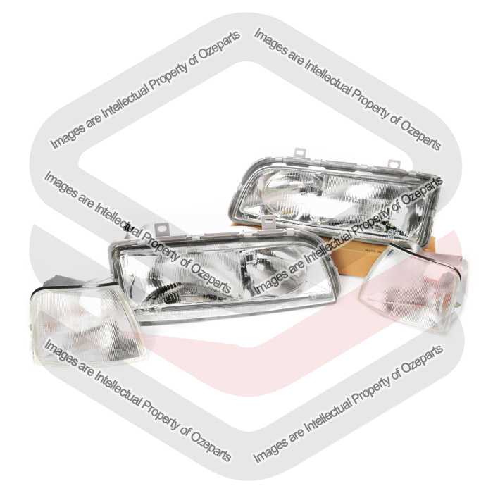 Head Light Unit W/ Indicator (Clear) (SET LH+RH)
