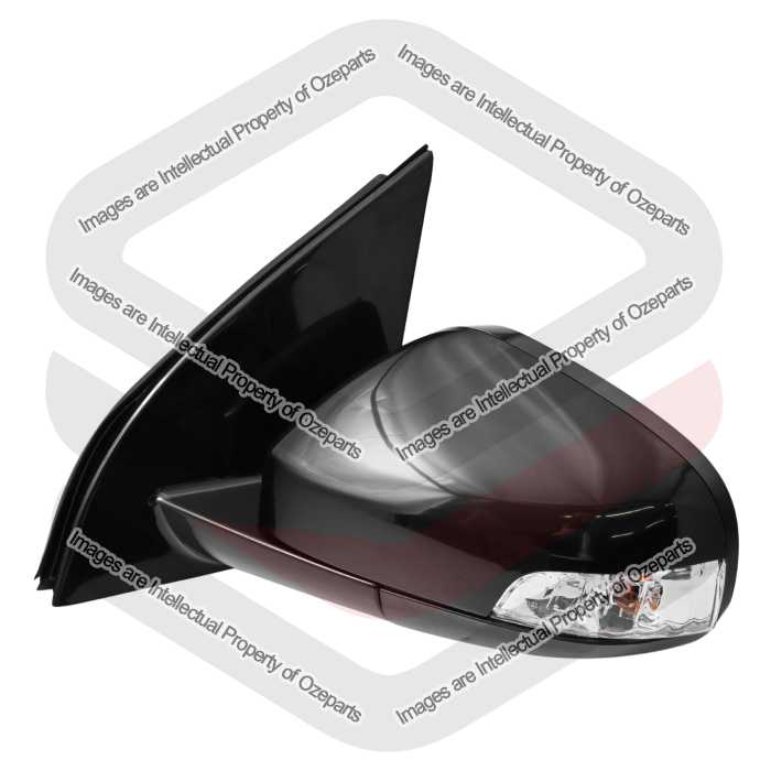 Door Mirror Assembly Electric (With Light - No Memory)   - 7 Pin With Temp Sensor