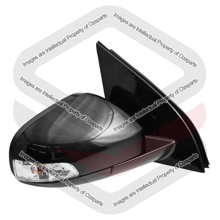 Door Mirror Assembly Electric (With Light - No Memory)  - 5 Pin Without Temp Sensor