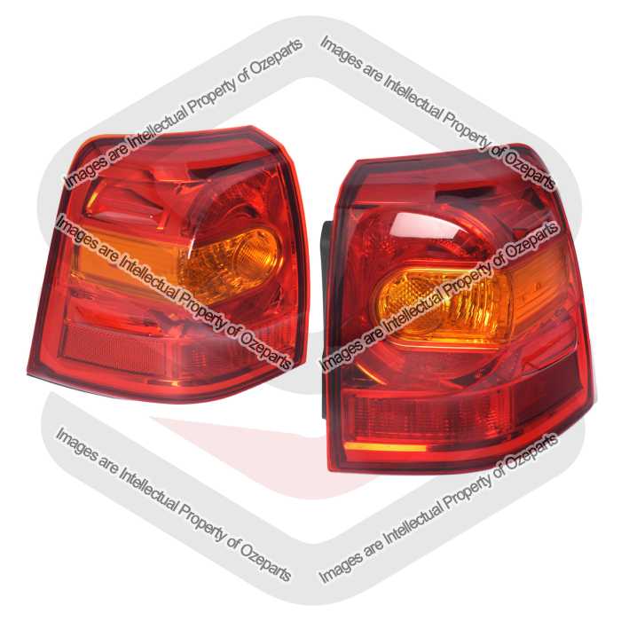 Ozeparts Fits Toyota Landcruiser 200 Series 2 2012~2015 (Tailgate Type) | Tail Lights Rear Lamps (LED) Non Emark | Pair of LH Left + RH Right