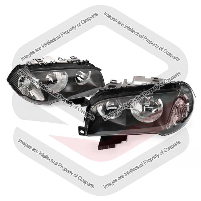 TYC Fits BMW X3 Wagon E83 Series 1 2004~2006 | Headlights Head Lights Front Lamps (Halogen Non Xenon) | Pair of LH Left Hand + RH Right Hand
