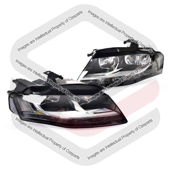 TYC Fits Audi A4 Sedan & Wagon B8 2008~2012 | Headlights Head Lights Front Lamps (Halogen Non Adaptive) | Pair of LH Left Hand + RH Right Hand